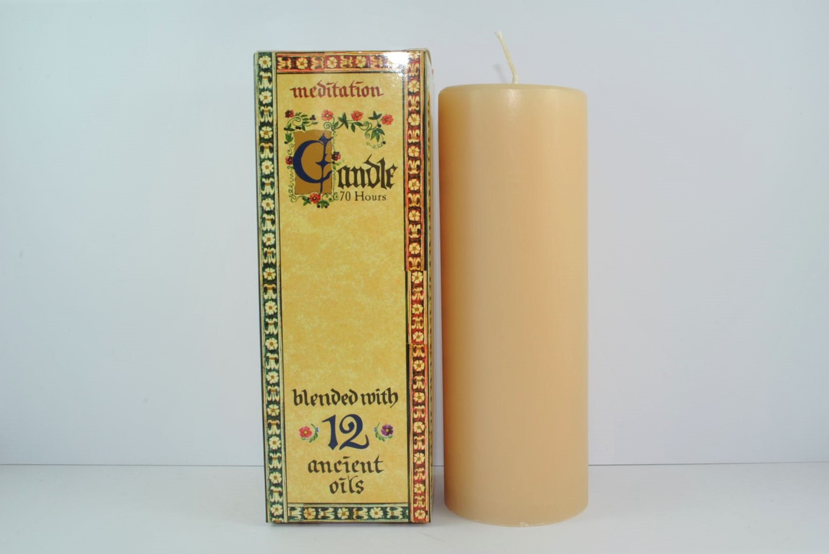 70 Hours Burn Time Blend of 12 Essential Oils Meditation Range Tall Candle 
