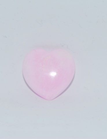 Pink Aragonite Carved Heart