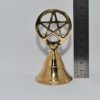Brass Altar Bell Pentacle Top