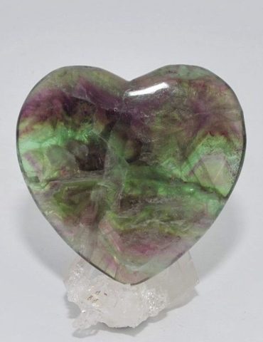 Rainbow Fluorite Heart