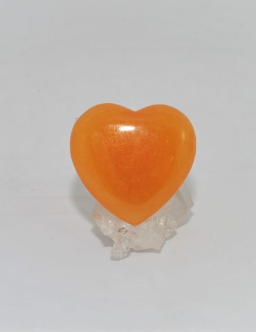 Orange Calcite Heart