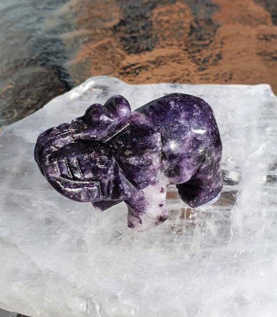 Lepidolite Elephant